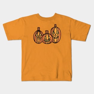 Jack O Lantern Pumpkin set doodle, made by SpookyShoppe Kids T-Shirt